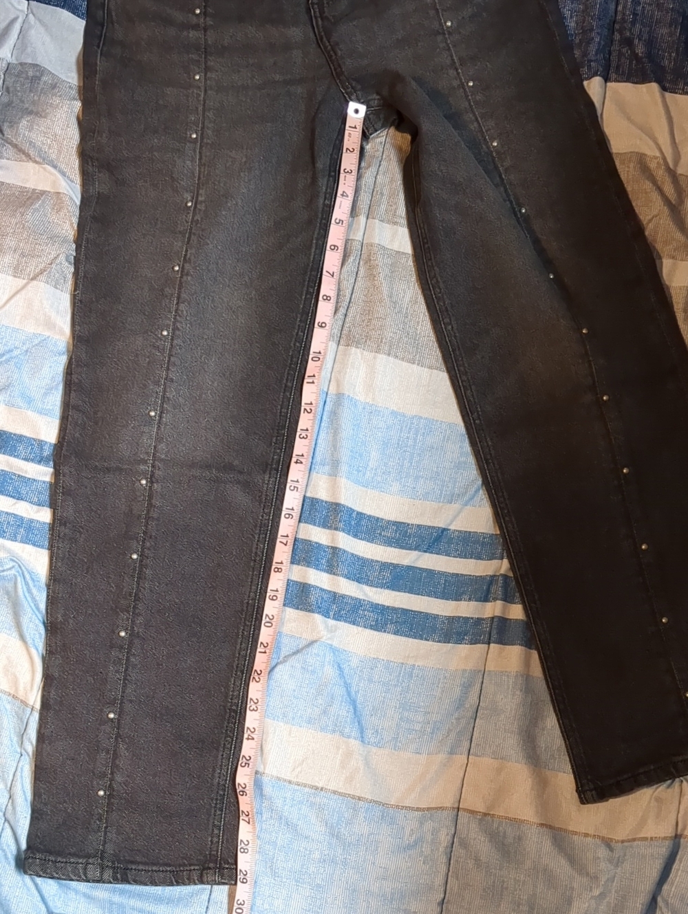 SO Girl's Black Straight Jeans with Stud Accents - Picture 14 of 16